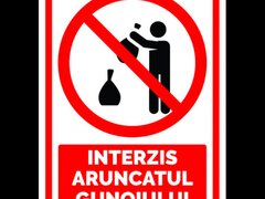 Indicator de securitate interzis aruncatul gunoiului